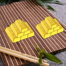 Load image into Gallery viewer, PRETYZOOM 5pcs Plastic Gold Bars Shiny Fake Bullion Brick Movie Prop Joke Toy for Play Gold Party Pirate Party Treasure Hunt Game 6x2.8x1.7cm
