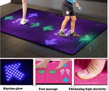 Load image into Gallery viewer, HYLHYL Double Dance Mats, Wired Thickened 15Mm Dance Blanket Fitness Running Dancing Machine Home Non-Slip Luminous Massage Somatosensory TV Game Soft Play Mats for Kids,Purple
