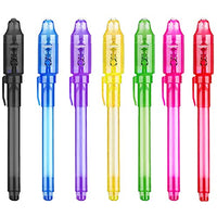 ZUNTENG Invisible Ink Pen,7Pcs Spy Pen,Invisible Disappearing Ink Pen with uv Light Fun Activity Entertainment for Secret Message and Kids Goodies Bags Toy