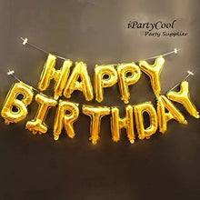 Load image into Gallery viewer, I Party Cool Happy Birthday Balloons,3 D Premium Aluminum Foil Banner Balloons For Birthday Party Decor
