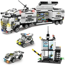 Load image into Gallery viewer, SWAT City Police Building Blocks, Exercise N Play Anti-Terrorism Police Station Car Command Center Station Blocks for Boys Girls Toddlers Construction Toys (858Pcs)
