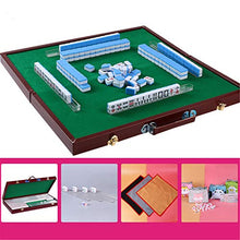 Load image into Gallery viewer, ZhaoZC Hey! Play! Chinese Mahjong Game Set with 146 Tiles 2 Dice &amp; Ornate Storage Case Double Happiness (Blue) (Pink) for Chinese Style Game Play,Blue
