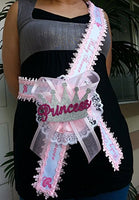 Baby Shower Mom To Be It's a Girl Sash with Princess Crown Pink Ribbon Corsage