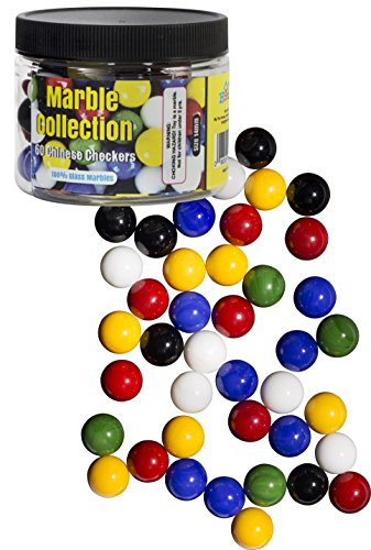 My Toy House Chinese Checkers Glass Marbles. Set Of 90, 15 Of Each Color. Size 9/16ã¢â€â (14mm), Wi