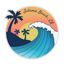 Load image into Gallery viewer, Jalama Beach California Souvenir 4-Inch Vinyl Decal Sticker Wave Design
