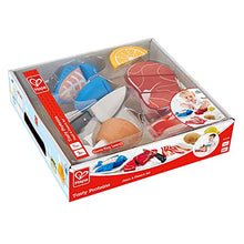 Load image into Gallery viewer, Hape Tasty Proteins Set | Wooden Pretend Play Food Set for Kids, Basic Play Cooking Ingredients and Accessories Set, Multicolor
