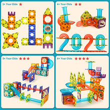 Load image into Gallery viewer, Aomola Magnetic Tiles,202 Piece Pipe Magnetic Building Blocks Set,3D Clear Magnet Toys with Lighted Balls,Marble Run Magnetic Blocks for Kids,STEM Toys Gift for 3 4 5 6 7 8+ Year Old Boys and Girls

