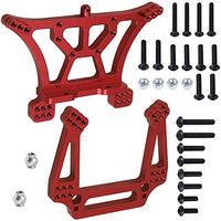 Hobbypark Aluminum Front & Rear Shock Tower Mounts Replace 3638 3639 for 1/10 Traxxas Slash 2WD Upgrade Parts (Red)