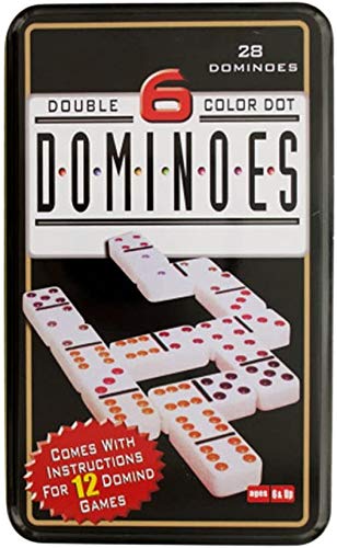 Dominoes Domino 6 color dots 28 pieces