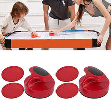 Load image into Gallery viewer, Air Table Hockey Pushers Set, 94mm Table Hockey Pusher Set 2 Pcs Large Table Hockey Game Pushers with 4 Pucks
