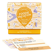 Load image into Gallery viewer, Ridley&#39;s Foodie Vacation Trivia Card Game  Trivia Game for Adults and Kids  2+ Players  Includes 80 Questions and Bonus Facts  Fun Quiz Cards, Makes a Great Gift
