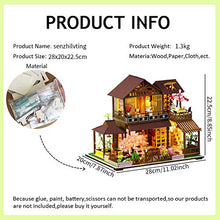 Load image into Gallery viewer, ZQWE Japanese Style 3D Wooden Dollhouse Kit with Furniture DIY Assembled Toy House Retro Villa Kit Creative Cute Holiday Birthday with Dust Cover
