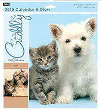 Load image into Gallery viewer, The Home Fusion Company Cute &amp; Cuddly Animals Cats Dogs 2015 Calendar Year Month To View Free Diary
