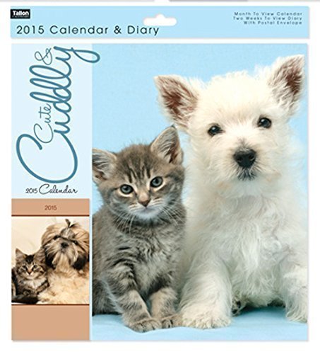 The Home Fusion Company Cute & Cuddly Animals Cats Dogs 2015 Calendar Year Month To View Free Diary