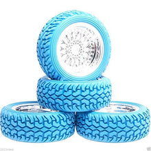 Load image into Gallery viewer, RC 2084-8019 Wheel Offset:9mm Rally Tires Blue For HSP 1:10 On-Road Rally Car
