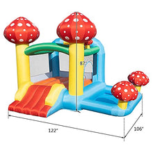 Load image into Gallery viewer, Lpjntt Inflatable Bounce House Without Blower, Kids Bouncer Mushroom Theme Jumping Castles with Pool for Indoor Outdoor, Water Slide and Ball Pit
