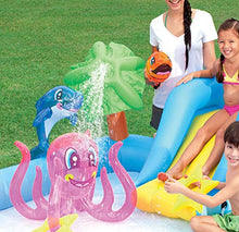 Load image into Gallery viewer, YUYTIN 94&quot; X 81&quot; X 34&quot; Inflpaddling Inflatable Pools for Kids,Shark Play Center Kids with Swimming Pool Kids Water Fun Pool
