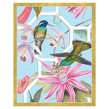 Load image into Gallery viewer, Caspari Hummingbird Trellis Bridge Tally Sheets - 60 Sheets
