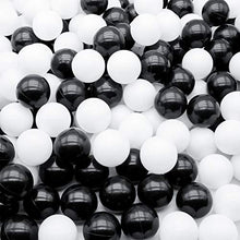 Load image into Gallery viewer, TRENDBOX Pack of 100 Ball Pit Balls for Kids Plastic Toy Balls - Baby or Toddler Ball Pit, Balls for Ball Pit Play Tent, Baby Pool Party Decoration (Black &amp; White)
