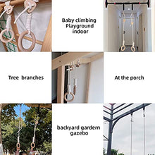 Load image into Gallery viewer, Kids Gymnastic Rings Hanging Rings for Kids Gymnastics Olympic Exercise Doorway Trapeze Swing Set Gym Rings for Kids Pull Up Workout Gymnastics Equipment for Home Backyard Outdoor Playground
