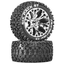 Load image into Gallery viewer, Duratrax Six Pack ST 2.8&quot; 2WD Mounted 1/2&quot; Offset Tires, Chrome (2), DTXC3563

