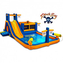 Load image into Gallery viewer, Blast Zone Pirate Bay - Inflatable Water Park with Blower - Large - Slide - Climbing Wall - Bounce House - Tunnel
