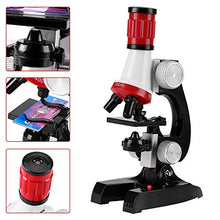 Load image into Gallery viewer, Educational Toy Microscope, 12x7.5x22.3cm Lightweight Portable Red+Black Kids Educational Toy, for Beginner Teaching Science School Home Kids Children
