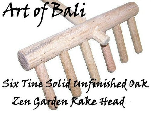 Art of Bali Zen Garden Rake Unstained 6 Tine Montessori Style Childrens Zen Garden Rake - Zen Gardens