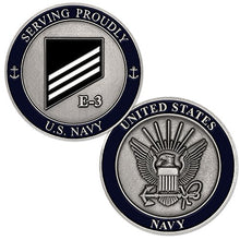 Load image into Gallery viewer, U.S. Navy Rank E-3 White Seaman Challenge Coin
