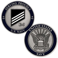 U.S. Navy Rank E-3 White Seaman Challenge Coin