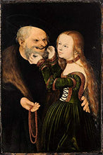 Load image into Gallery viewer, Lucas Cranach The Elder The Unequal Couple Old Man in Love Jigsaw Puzzle Wooden Toy Adult DIY Challenge Dcor 1000 Piece
