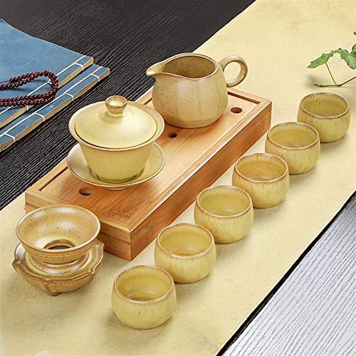 N/A N/A 10 Retro Teapot Set of Creative Business Gifts Soil Tao Gongfu Tea ( Color : Random Bowl )