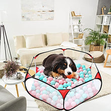Load image into Gallery viewer, Jacone Portable Cute Hexagon Playpen Children Ball Pit, Indoor and Outdoor Easy Folding Ball Play Pool Kids Toy Play Tent with Carry Tote (Black and Red)
