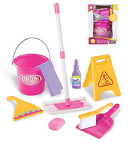 Liberty Imports Little Helper Pretend Play Kids Toy Cleaning Supplies Set with Mop, Bucket, and Accessories