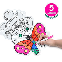 Load image into Gallery viewer, LIKEE 5Pcs Double-Sided Coloring Balloons with 8Pcs Markers, 3 Dimension Drawing Kits DIY Craft Preschool Art Toys Painting Book Gift for Kids Toddlers Boy Girl 3+ yrs (Animal)
