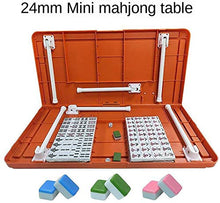 Load image into Gallery viewer, ZHJ 144 Pcs Mini Mahjong Set Dice Melamine Travel Fold Portable Multiplayer Board Game Entertainment Casual Party Activities Game Mahjong (Color : Yellow)
