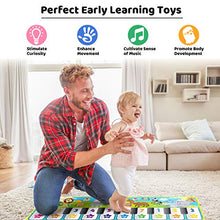 Load image into Gallery viewer, RenFox Baby Musical Mats with 42 Music Sounds, Kid Floor Piano Keyboard Dance Mat Animal Blanket Touch Playmat, Early Education Toys Gift for 1 2 3+ Years Old Toddlers Boys Girls
