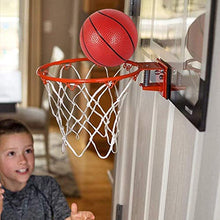 Load image into Gallery viewer, Mini Indoor Basketball Hoop for Kids, Small Indoor Basketball Hoop for Door Metal Rim Goal Hanging Wall Mount Board Sport Training Game for Adults Office Home(15.8&quot;x11.7&quot;)
