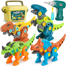 Load image into Gallery viewer, Dreamon Take Apart Dinosaur Toys for Kids 5-7 - Dino Building Toy Set for Boys and Girls with Electric Drill Storage Box - Construction Play Kit Stem Learning Gifts for Kids
