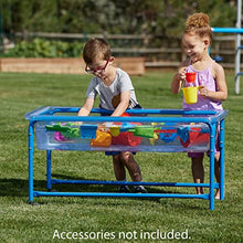 Load image into Gallery viewer, edxeducation Sand and Water Play Table - in Home Learning Station for Kids Sensory Play - 23 High - Tubular Steel Frame - Includes Cover and Plug - Indoor and Outdoor
