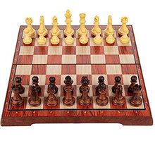 Load image into Gallery viewer, Folding Magnetic Travel Chess Set with 2 Portable Bags for Pieces Storage, Lightweight for Easy Carrying (12.4 x 10.6 Inches), Gift for Chess Lovers and Learners
