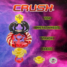 Load image into Gallery viewer, Crush Blades Metal Fusion Starter Set with 1 Battle Top Mercury Anubius 85XF, 1 Launcher, Metal Wheel, Track and Base, Duel Spinning Game for Kids Aged 8 and Above
