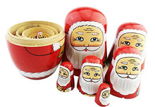 Load image into Gallery viewer, Winterworm Cute Creative Santa Claus&#39;s Bringing Kinds of Gifts to You Pattern Handmade Wooden Matryoshka Dolls Russian Nesting Dolls Set 7 Pieces for Kids Toy Birthday Home Decoration
