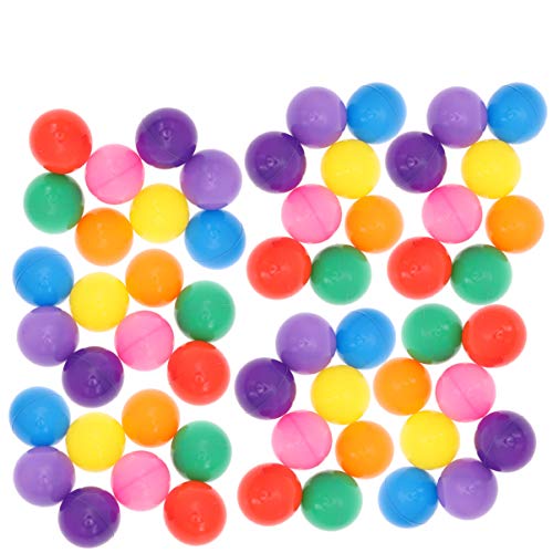 LIOOBO 200 Pcs Crush Proof Plastic Ball Colorful Ocean Ball Pool Play Balls for Baby Kids Toddlers (Macaron Mixed Color Mesh Bag Packing)