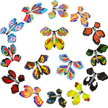 Load image into Gallery viewer, 15 Pieces Wind up Butterfly Magic Flying Butterfly Flying Butterflies for Explosion Box Card Insert Rubber Band Butterfly Toy for Gift Box, Card Surprise, Valentine&#39;s Day Surprise (Multiple Styles)
