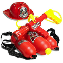 Load image into Gallery viewer, Prextex Fireman Backpack Water Shooter And Blaster With Fire Hat  Water Gun Beach Toy And Outdoor Sp

