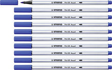Load image into Gallery viewer, Premium Fibre-Tip Pen - STABILO Pen 68 brush Ultramarine Box of 10
