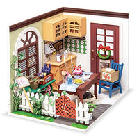 Rolife DIY Miniature Dollhouse Kit Kitchen Diorama Scale Model Gifts for Teens/Adults (Mrs Charlie's Dinning Room)