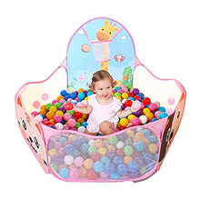 Load image into Gallery viewer, LOJETON Kids Ball Pit Pop Up Children Play Tent, Toddler Ball Animal Pool Baby Crawl Playpen with Basketball Hoop and Zipper Storage Bag - Balls Not Included
