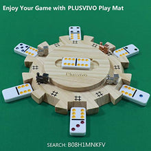Load image into Gallery viewer, Dominoes Mexican Train Hub Up to 12 Players, Plusvivo Wooden Mexican Train Hub Centerpiece with Felted Bottom Made of Superior Pine
